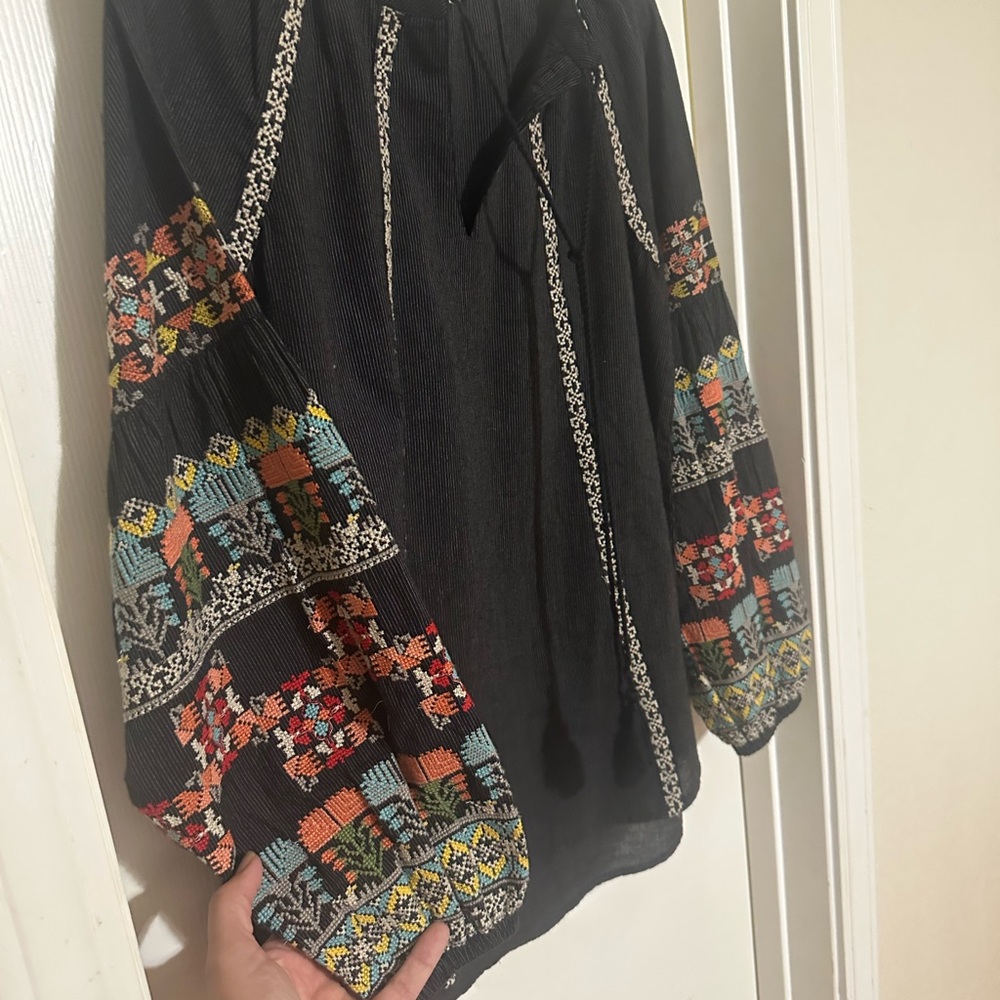 Sundance Charcoal Pinstripe Blouse